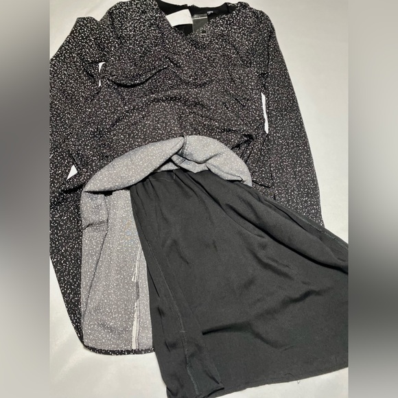 Tie V-Neck Dress - WHITE SPECKLE lined - Picture 17 of 17